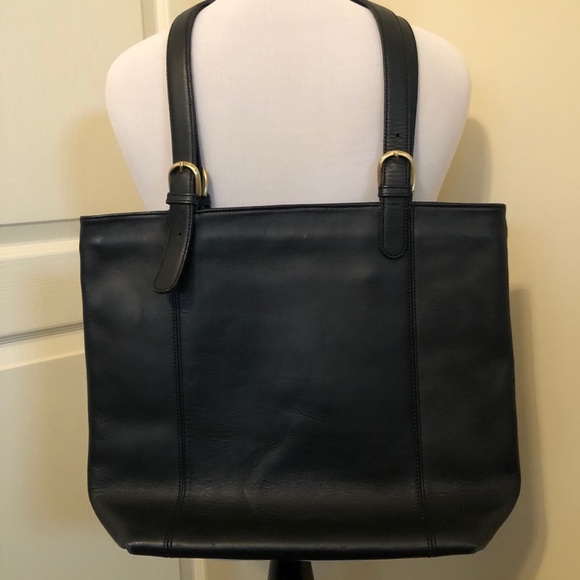 Black Leather Tote Bag - Picture 2 of 6